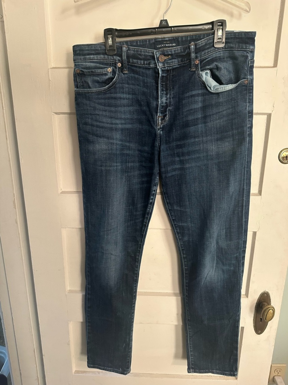 Lucky Brand Men's Slim Skinny Jeans in Dark Blue Wash